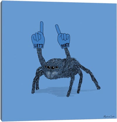 Party Spider Canvas Art Print - Martina Scott