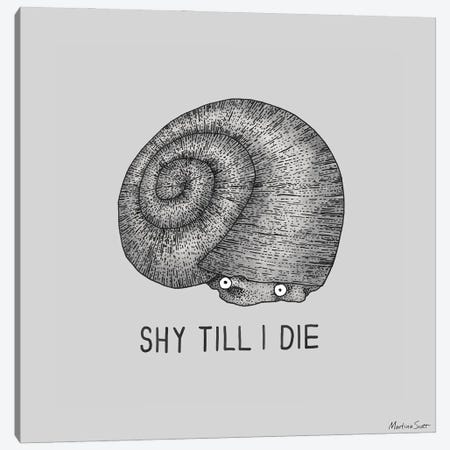 Shy Snail Canvas Print #MAS106} by Martina Scott Canvas Wall Art