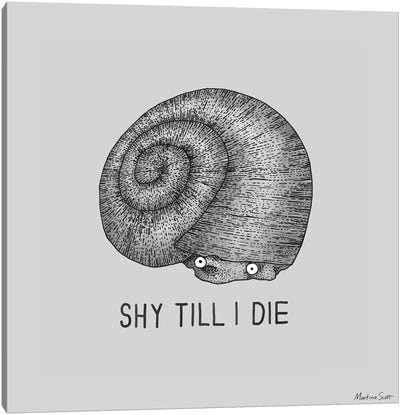 Shy Snail Canvas Art Print - Martina Scott