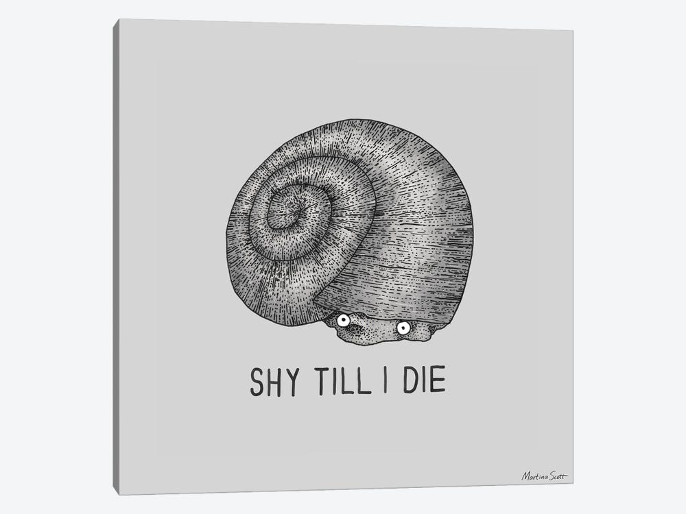 Shy Snail by Martina Scott 1-piece Canvas Print