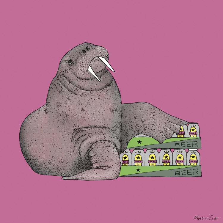 Weekend Walrus by Martina Scott wall art