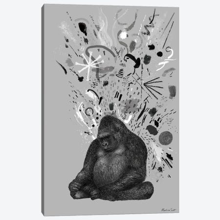 Moody Gorilla Canvas Print #MAS116} by Martina Scott Canvas Print