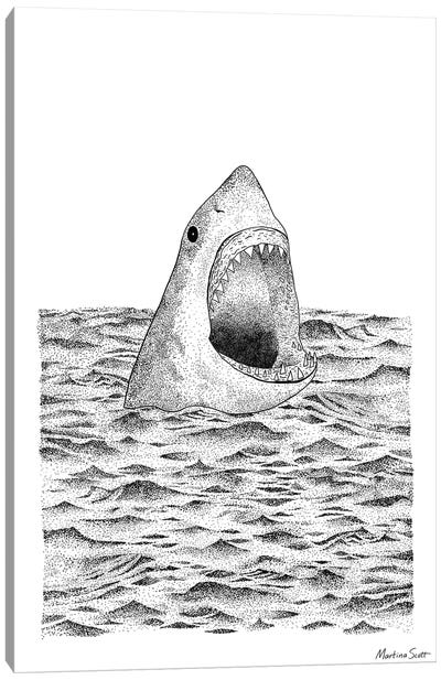 Shark Canvas Art Print - Martina Scott