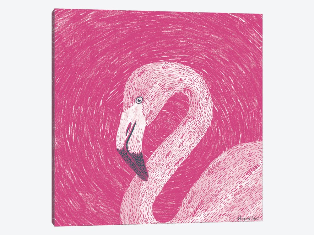 Flamingo by Martina Scott 1-piece Canvas Art Print