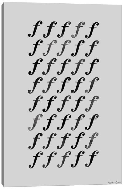 Forty Forte Canvas Art Print - Letter F