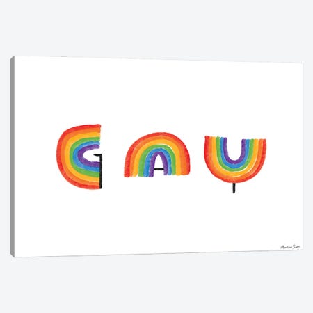 Gay Rainbows Canvas Print #MAS23} by Martina Scott Canvas Artwork