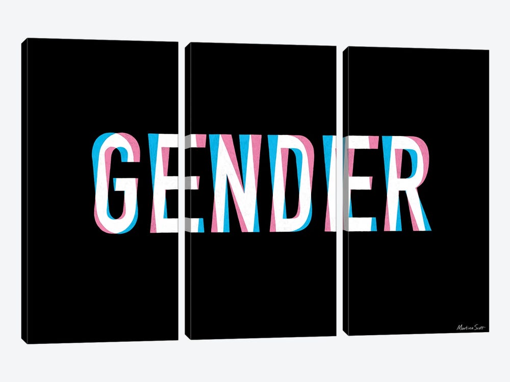 Gender Bender by Martina Scott 3-piece Canvas Artwork