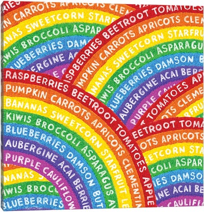 Eat The Rainbow Canvas Art Print - Martina Scott