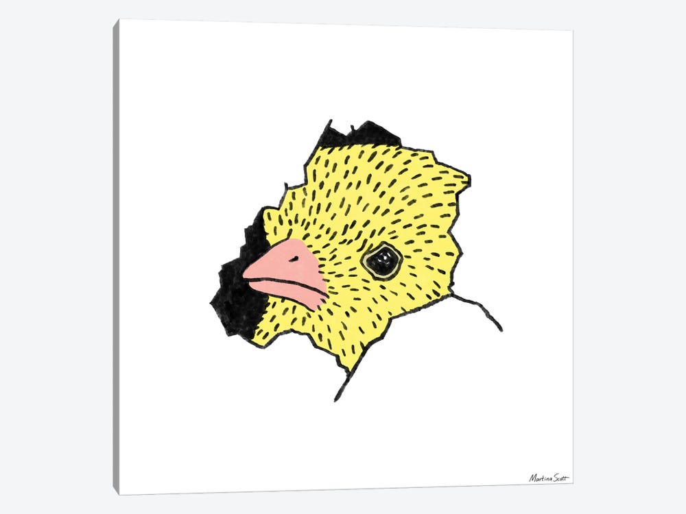 Heeere's Chicky by Martina Scott 1-piece Art Print