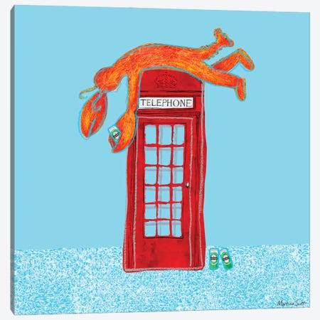 Lobster Telephone II Canvas Print #MAS31} by Martina Scott Canvas Art Print