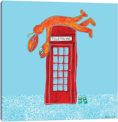 Lobster Telephone II Canvas Art Print - Lobster Art