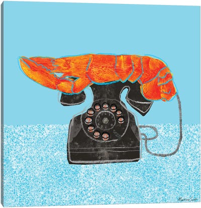 Lobster Telephone Canvas Art Print - Lobster Art