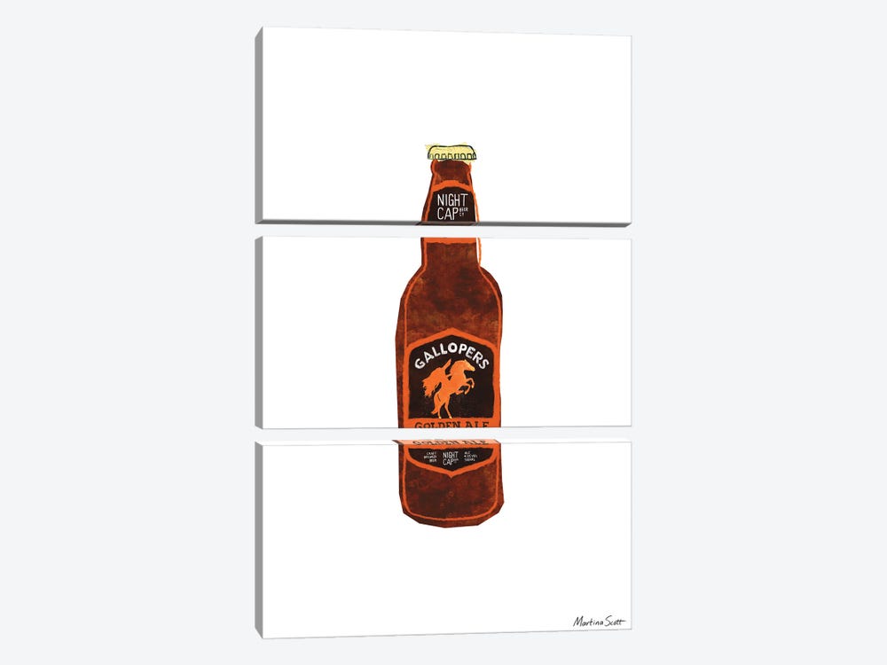 Northern Irish Craft Beer - Gallopers by Martina Scott 3-piece Canvas Print