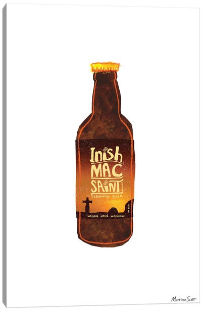 Northern Irish Craft Beer - Inish Mac Saint Canvas Art Print - Beer Art