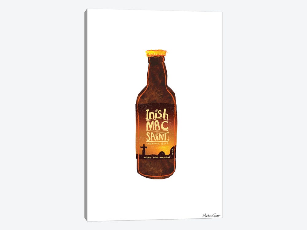Northern Irish Craft Beer - Inish Mac Saint by Martina Scott 1-piece Canvas Artwork