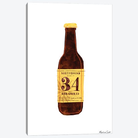 Northern Irish Craft Beer - Northbound 34 Oak Smoked Canvas Print #MAS42} by Martina Scott Canvas Artwork