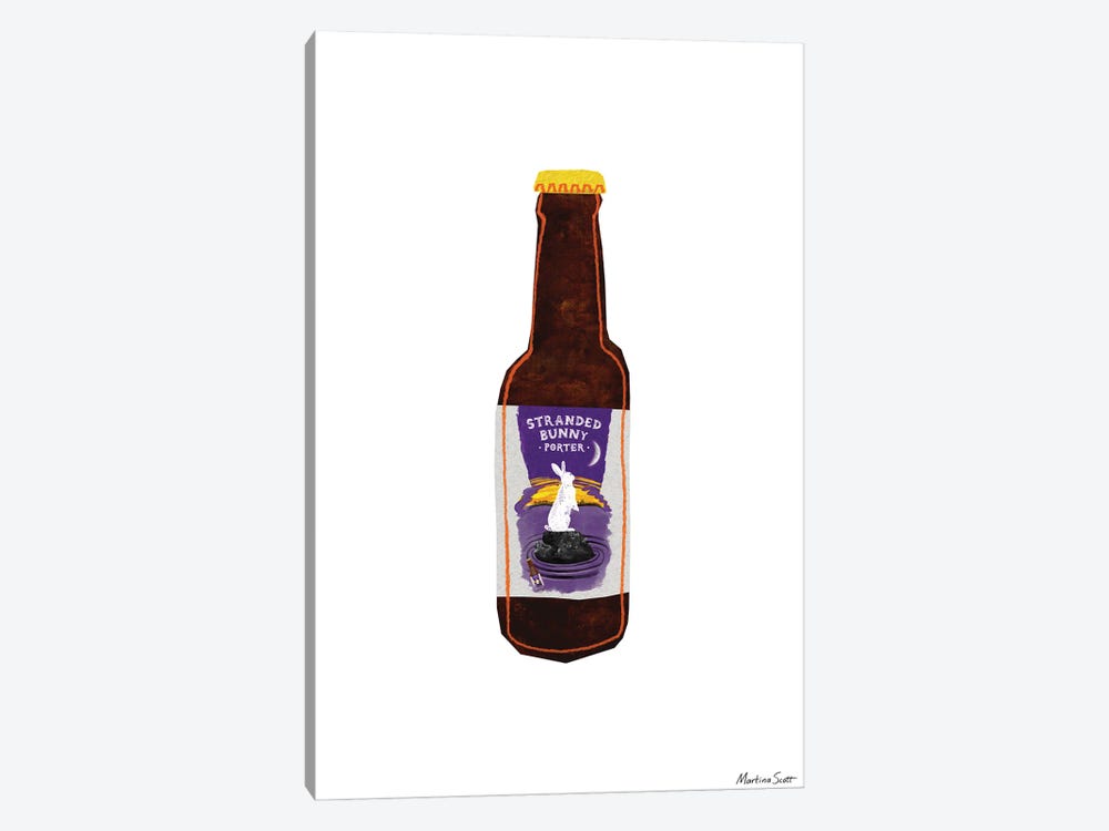 Northern Irish Craft Beer - Stranded Bunny Porter by Martina Scott 1-piece Art Print