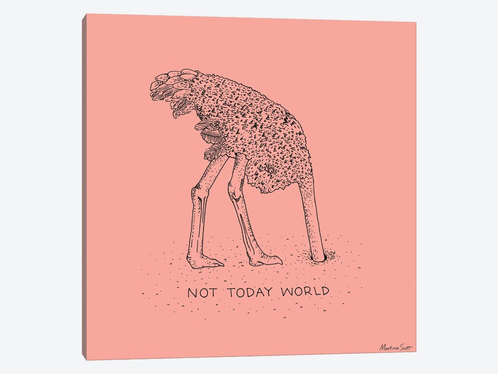 Not Today World by Martina Scott 1-piece Canvas Art
