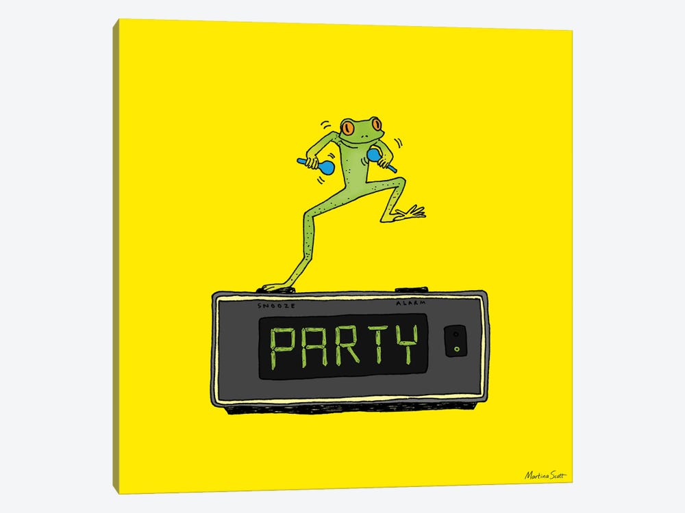 Party Frog by Martina Scott 1-piece Canvas Wall Art