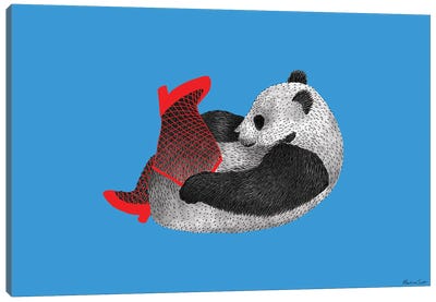 Party Panda Canvas Art Print - Martina Scott