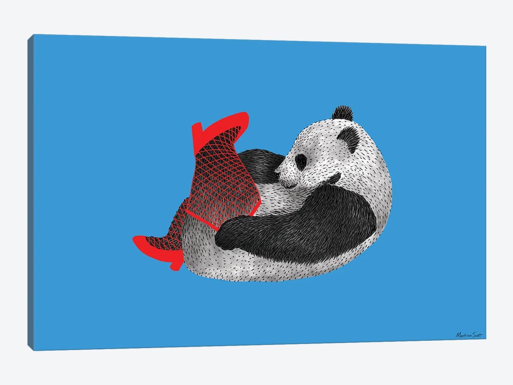 Party Panda by Martina Scott 1-piece Canvas Art Print