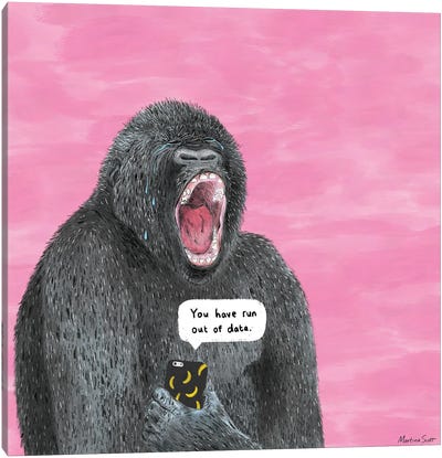 Pet Peeves - No Data Canvas Art Print - Gorilla Art