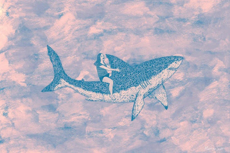 Self-Portrait On A Shark