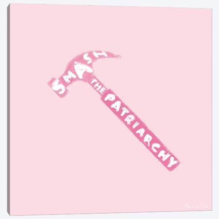 Smash The Patriarchy (Pink Edition) Canvas Print #MAS70} by Martina Scott Canvas Art Print