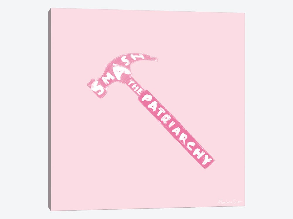 Smash The Patriarchy (Pink Edition) by Martina Scott 1-piece Canvas Print