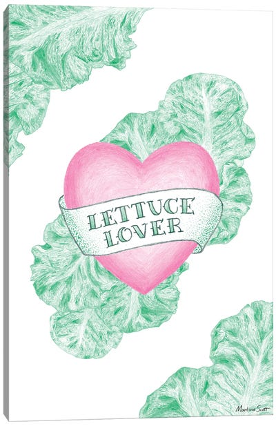 Lettuce Lover Canvas Art Print - Martina Scott