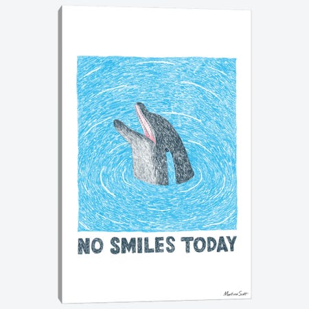 No Smiles Today Canvas Print #MAS86} by Martina Scott Canvas Print