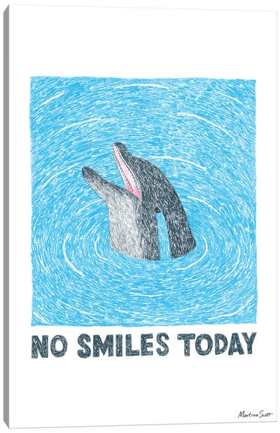 No Smiles Today Canvas Art Print - Martina Scott
