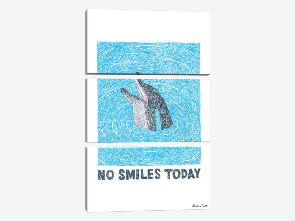 No Smiles Today by Martina Scott 3-piece Canvas Artwork