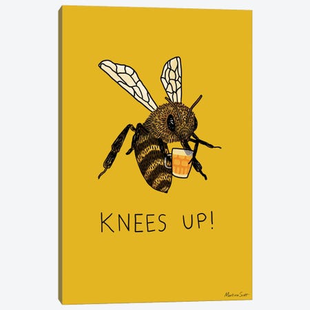 (Bee's) Knees Up Canvas Print #MAS88} by Martina Scott Canvas Artwork