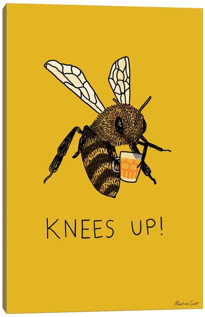 (Bee's) Knees Up Canvas Art Print - Yellow Art