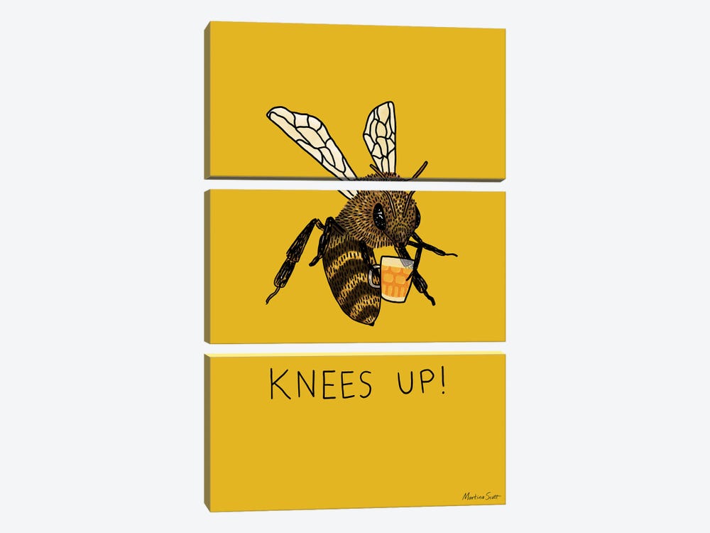 (Bee's) Knees Up by Martina Scott 3-piece Canvas Artwork