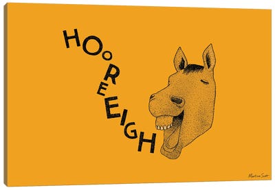 Hooray Horse Canvas Art Print - Martina Scott