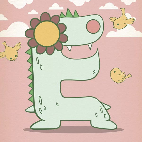 Canvas Print: E - Monster Alphabet by 5by5collective
