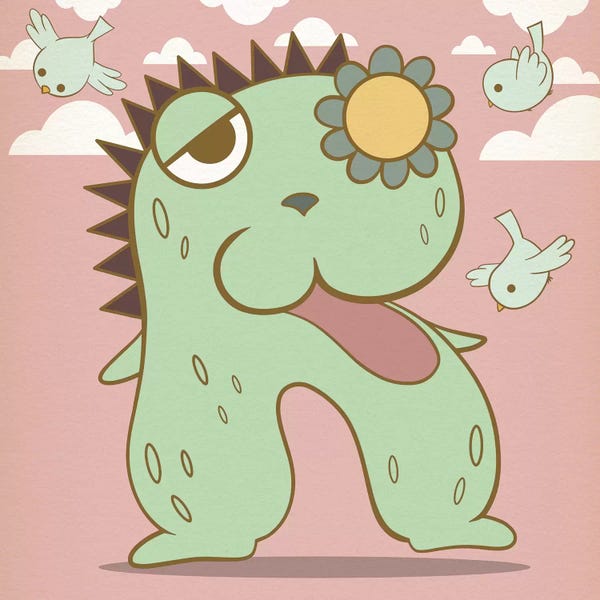 Canvas Print: R - Monster Alphabet by 5by5collective
