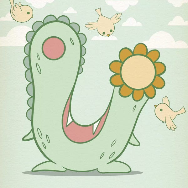Canvas Print: U - Monster Alphabet by 5by5collective
