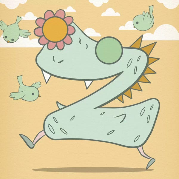 Canvas Print: Z - Monster Alphabet by 5by5collective