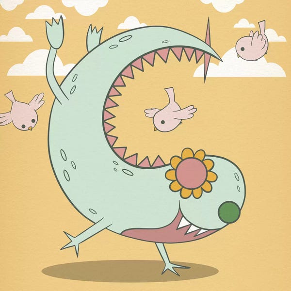 Canvas Print: C - Monster Alphabet by 5by5collective
