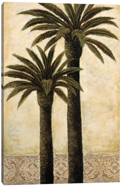 Silhouette Palms II Canvas Art Print