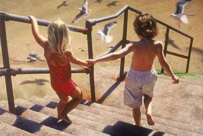 Mike Briscoe - Canvas Prints: Entering The Beach by Mike Briscoe