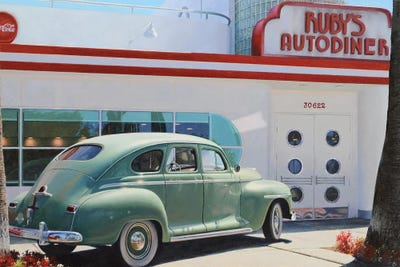 Canvas Print: West Coast Diner by Mike Briscoe - thumbnail