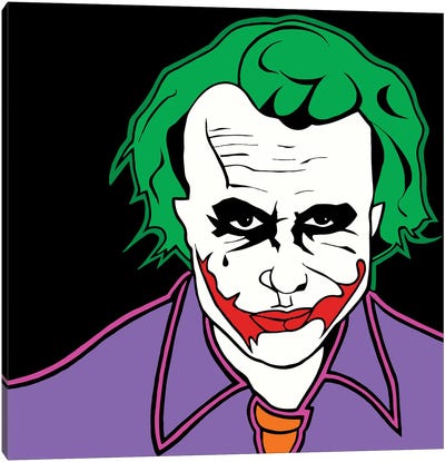 Heath Ledger Canvas Art Print - The Joker
