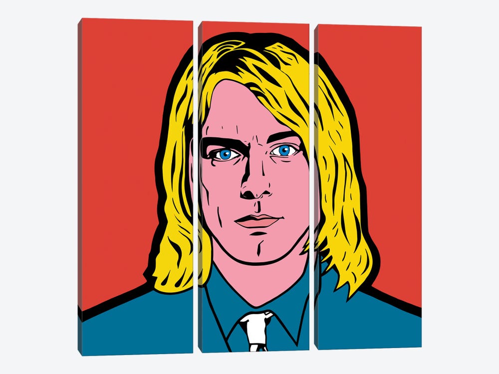 Kurt Cobain by Mark Ben Harris 3-piece Canvas Art