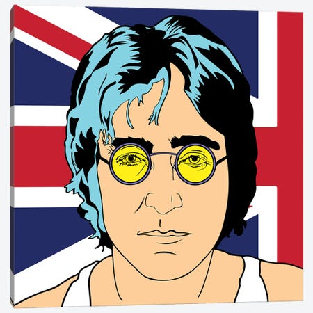 John Lennon Canvas Print #MBH9} by Mark Ben Harris Canvas Art
