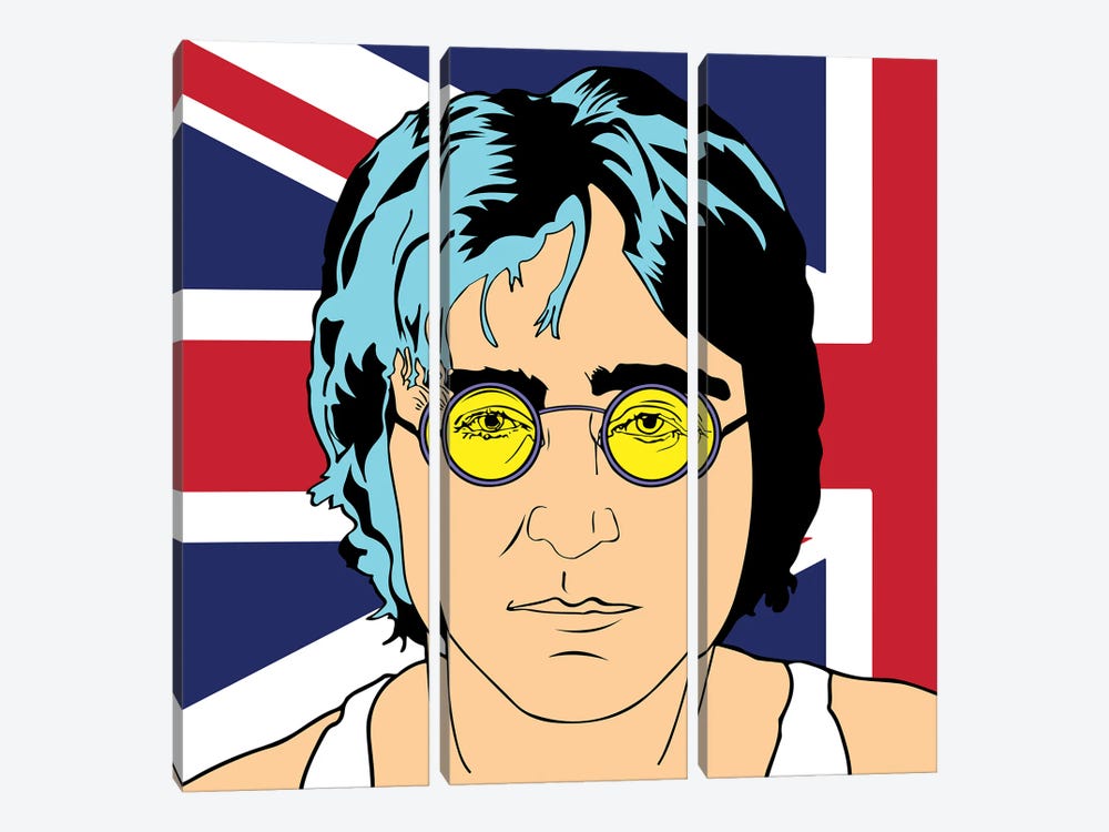 John Lennon by Mark Ben Harris 3-piece Canvas Artwork