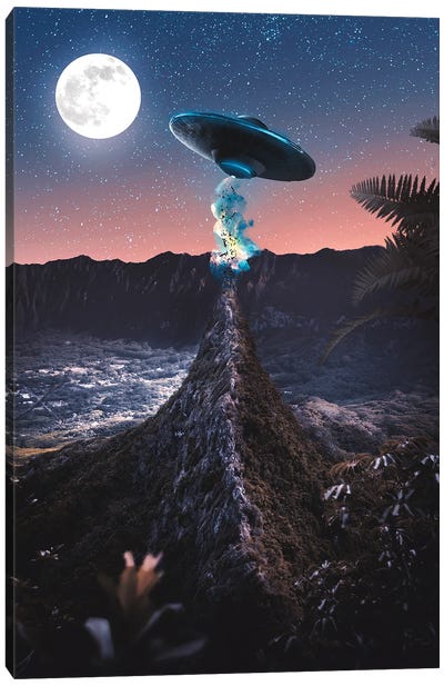Abduction Canvas Art Print - UFO Art